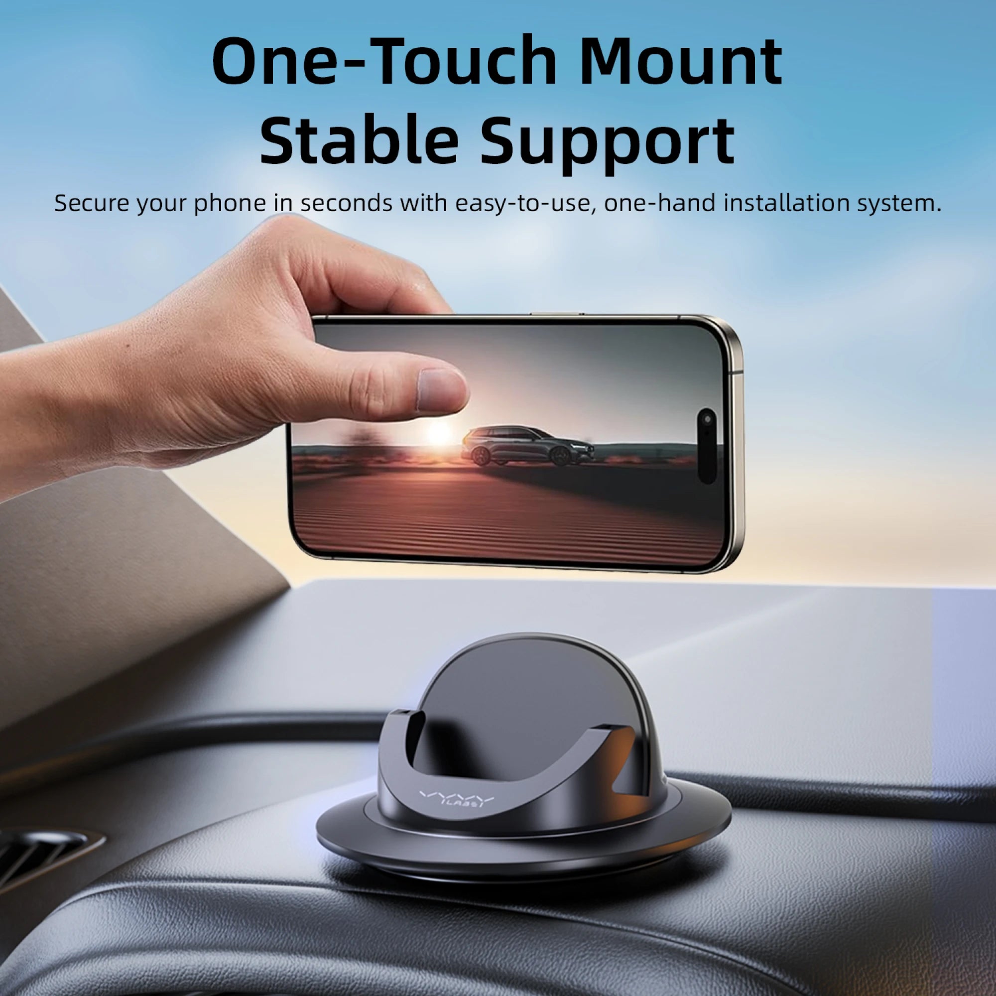 Vyvylabs UFO 360 ° Rotating Car Holder Black