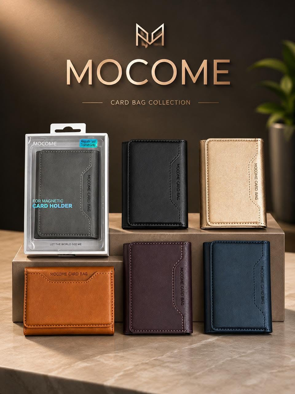 MOCOME Card Bag Collection – all 6 colors display