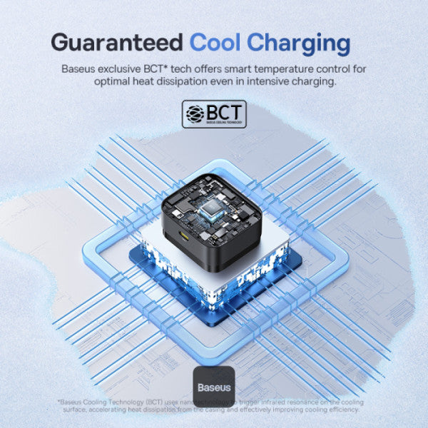 Baseus Palm 30W PD Type-C Fast Charging Wall Charger - UK Plug with Ultra Fast Charging Type-C to Type-C Data Cable 1M