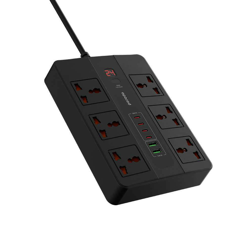 Porodo Multi-Port Super HUB 4 USB-C/ 2 USB-A Ultimate Home & Office Kit 3M - Phonology