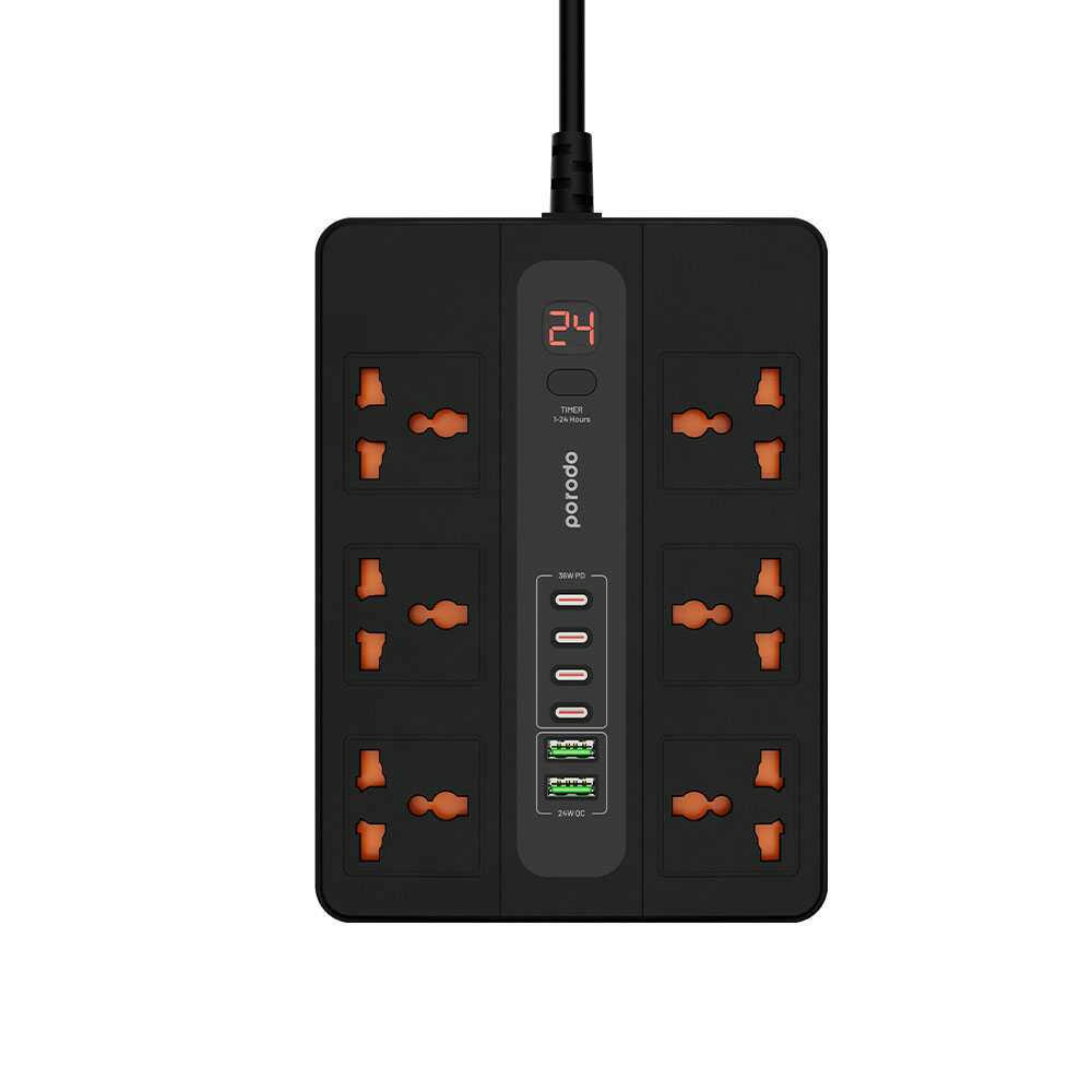 Porodo Multi-Port Super HUB 4 USB-C/ 2 USB-A Ultimate Home & Office Kit 3M - Phonology