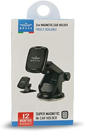 BRAVE 2-in-1 Magnetic Car Phone Holder | 360° Rotation | Super Magnetic | Universal Fit