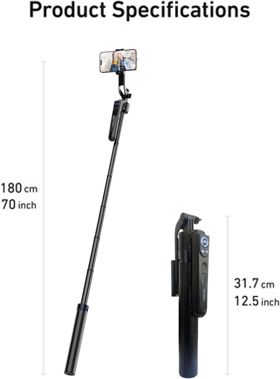 TELESIN P3-MS-03 Intelligent Auto Tracking Tripod (1.8M)