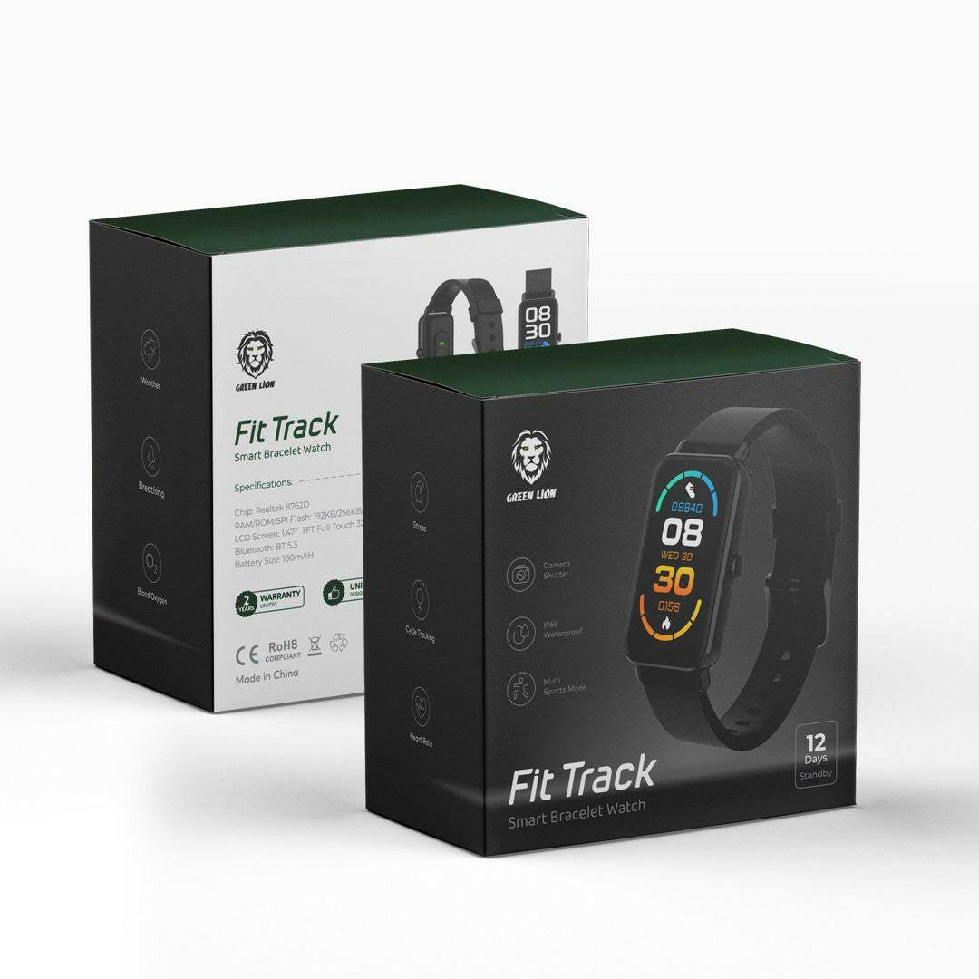 Green Lion Fit Track Fitness Watch - Black - Phonology