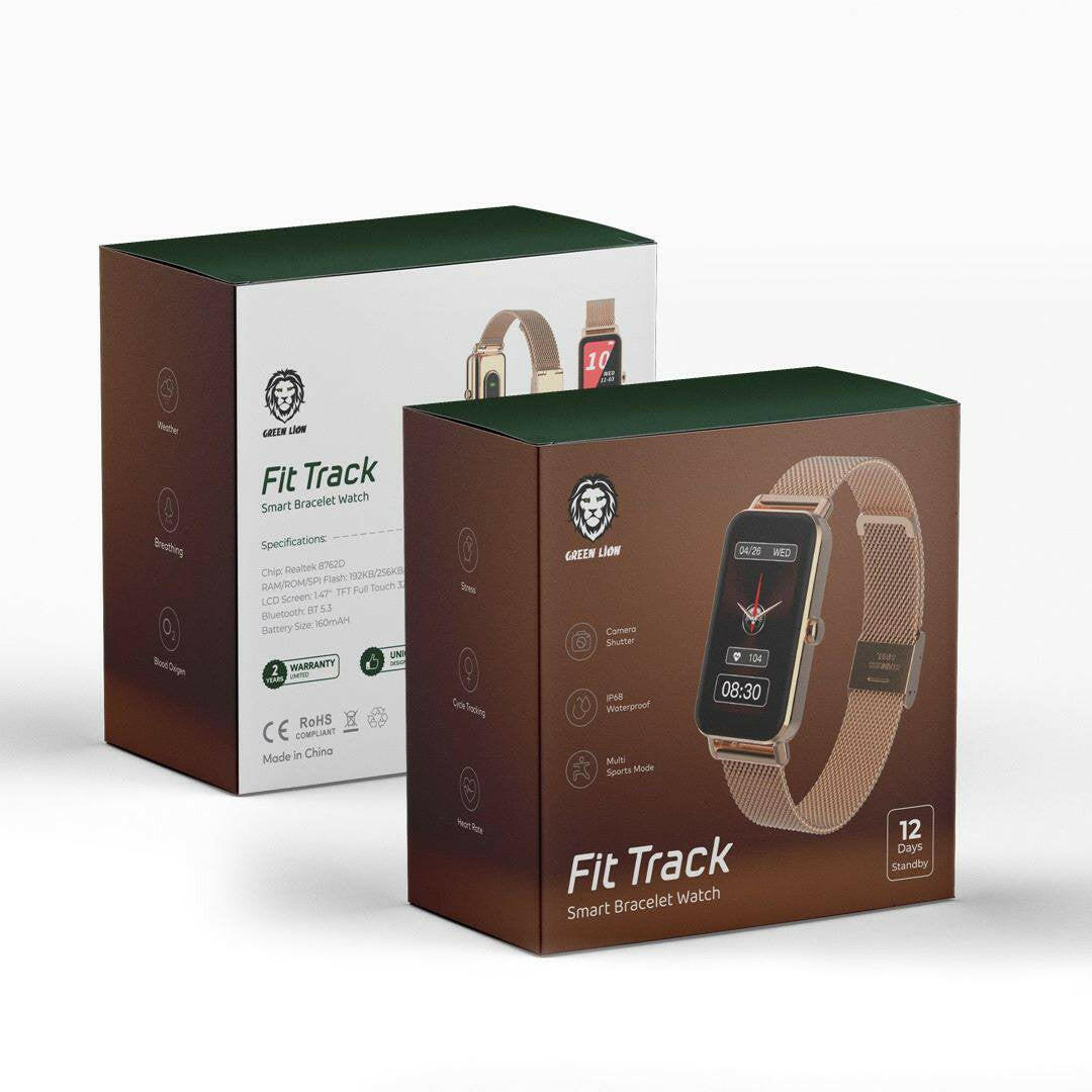 Green Lion Fit Track Fitness Watch - Gold - Phonology