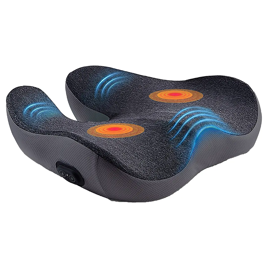 Green Lion Relieve Seat Cushion with Massage & Heat Therapy - Grey