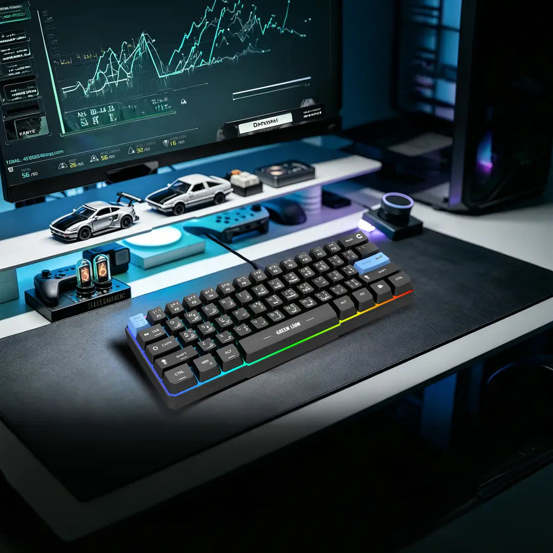 Green Lion GKM-60 Gaming Keyboard - Black