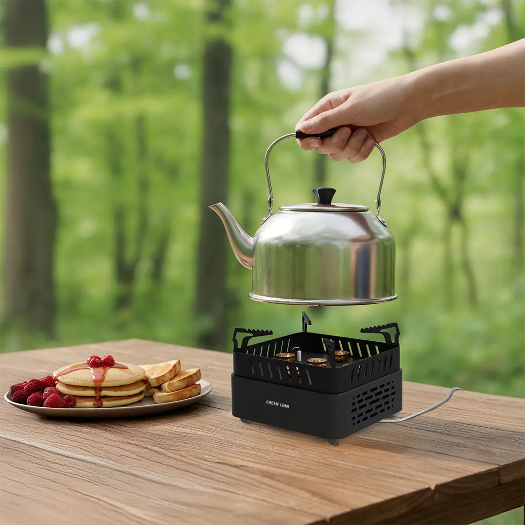Green Lion Campfire Camping Stove - Black