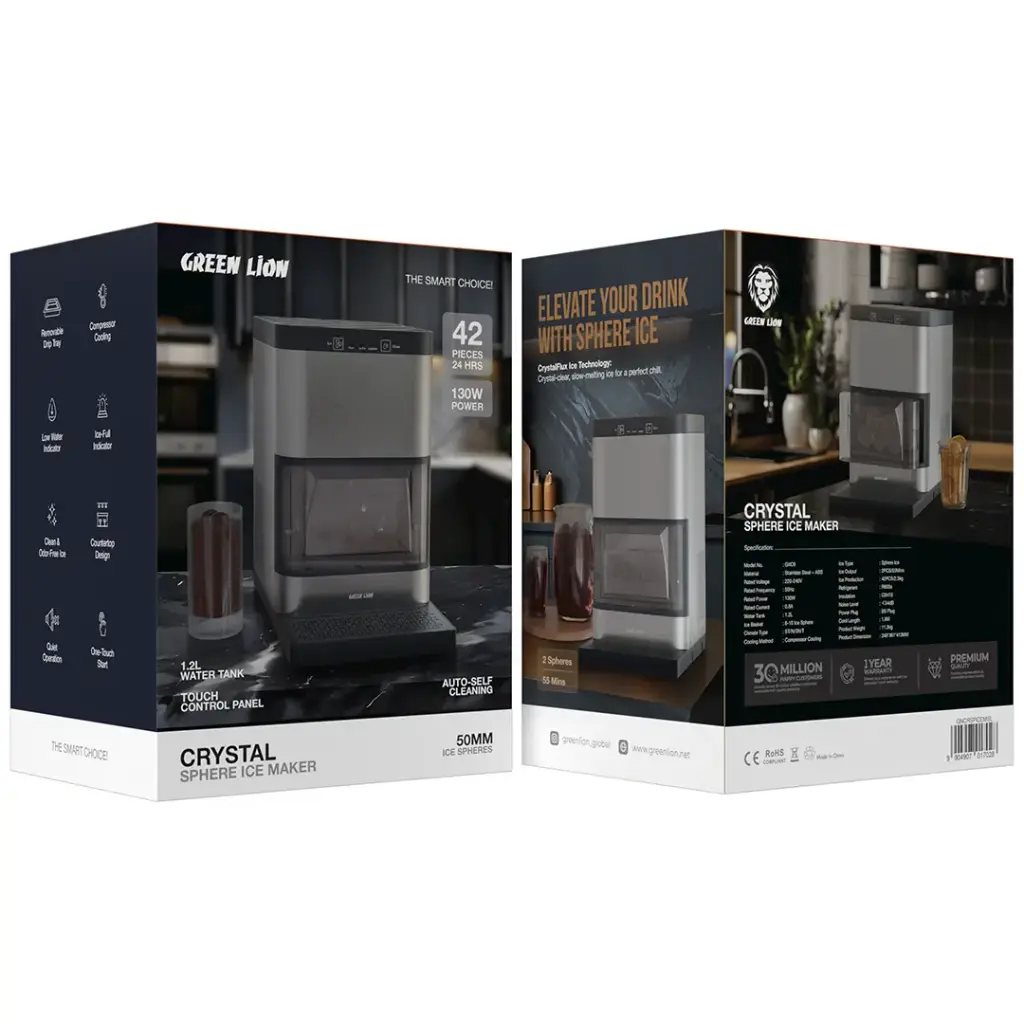 Green Lion Crystal Sphere Ice Maker - Gray