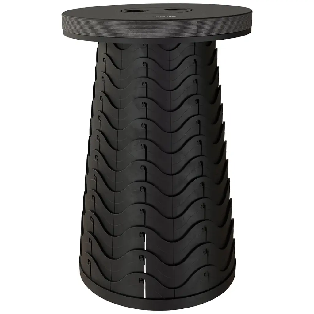 Green Lion Foldable Travel Camping Table & Stool - Black