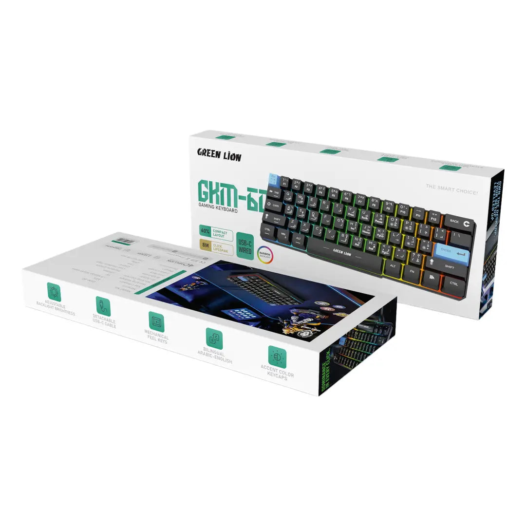 Green Lion GKM-60 Gaming Keyboard - Black