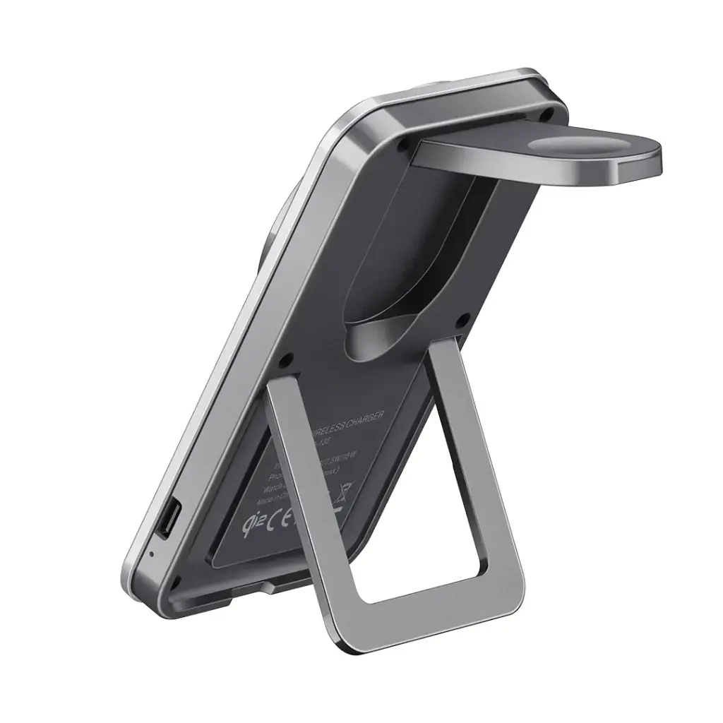 Green Lion Magstand Duo Wireless Charger with Kickstand 15W - Gray