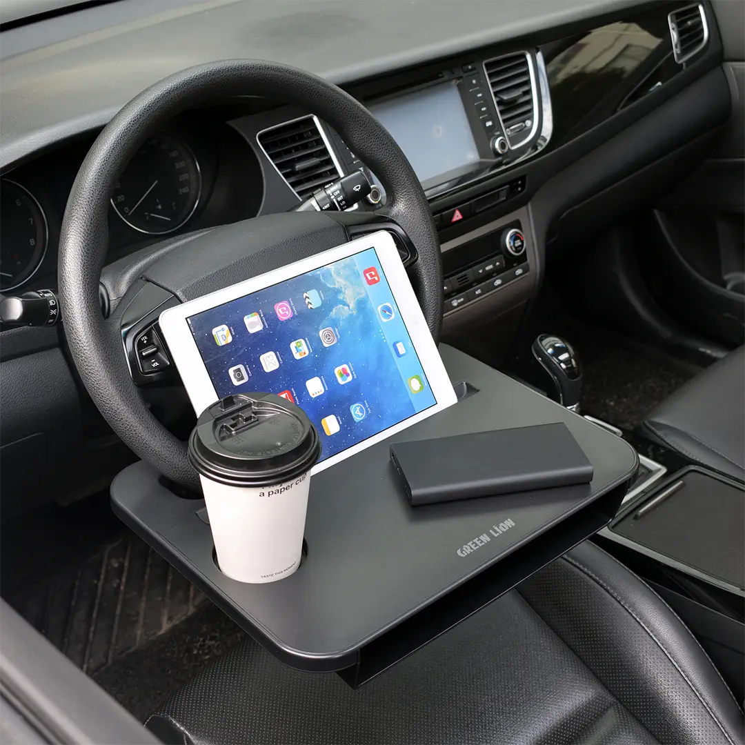 Green Lion Multi-Function Steering Wheel Tray - Black