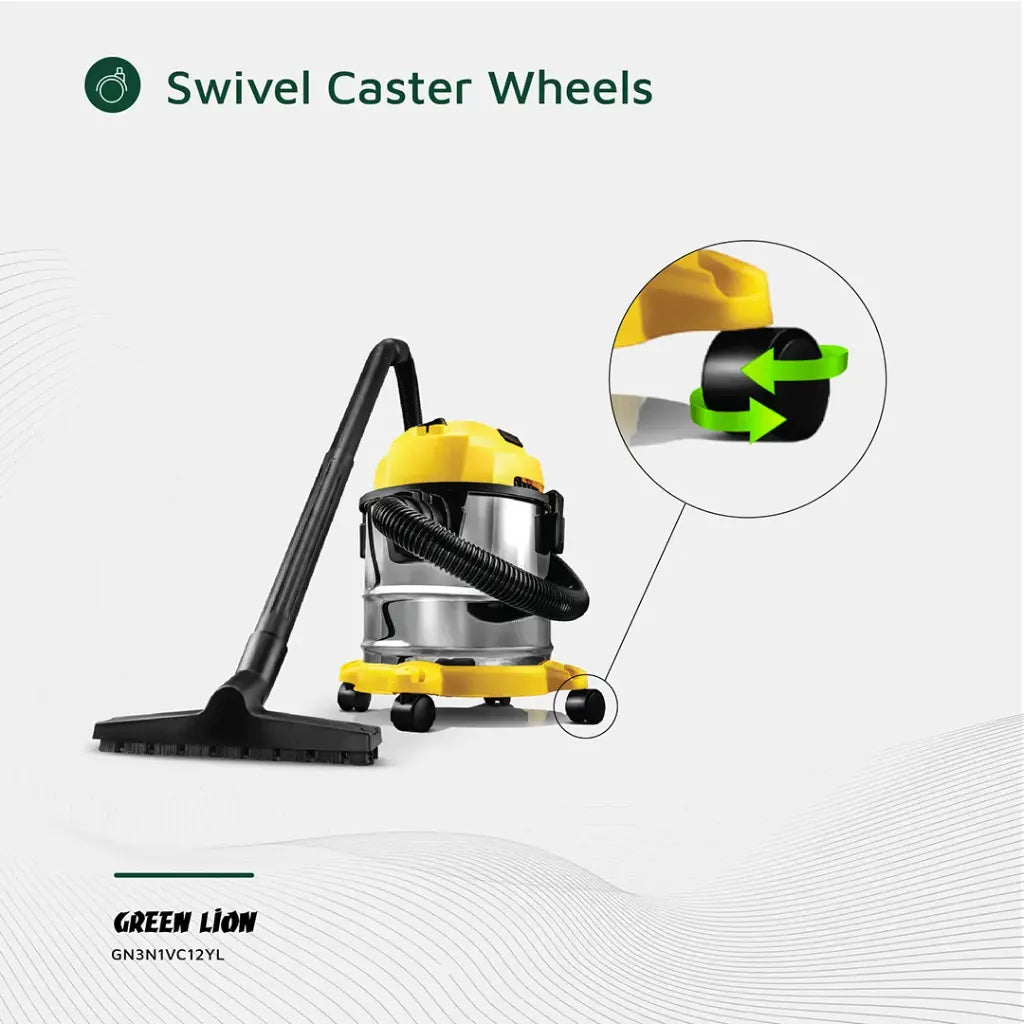 Green Lion Ultra 3 In 1 Vacuum Cleaner 12L - Yellow