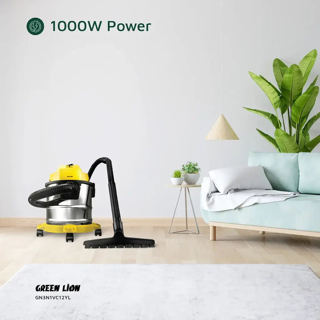 Green Lion Ultra 3 In 1 Vacuum Cleaner 12L - Yellow