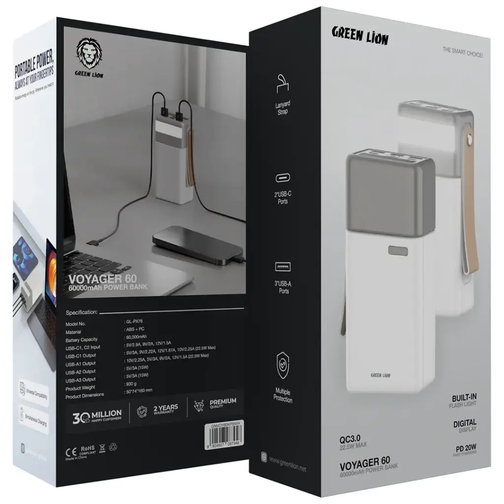 Green Lion Voyager 60 Power Bank 60000mAh