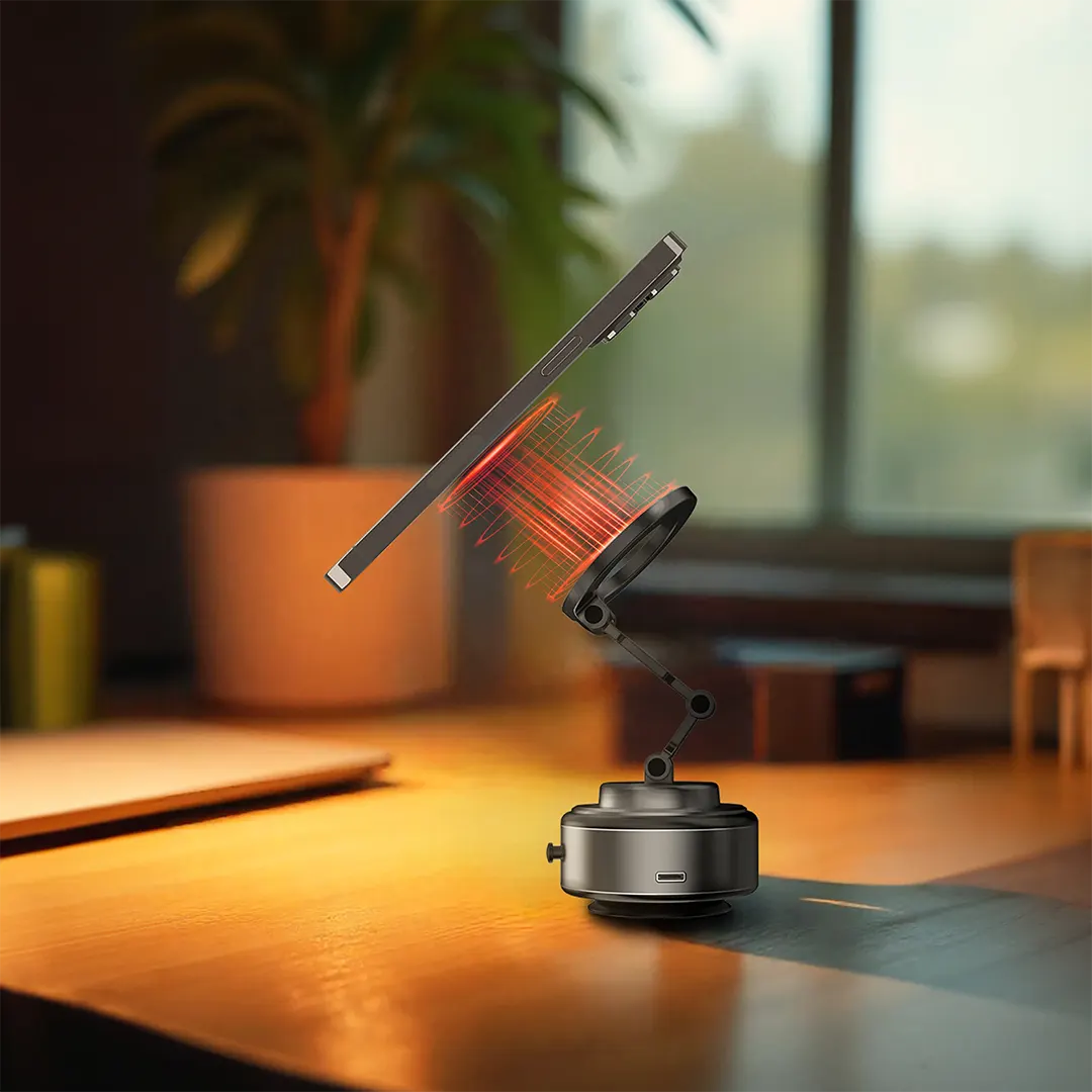 Green Lion GX-30 Auto Suction Phone Holder - Matte Black