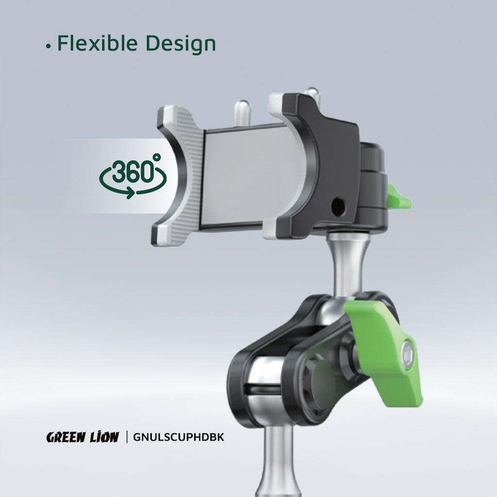 Green Lion Ultimate Phone Holder with Suction Cup Mount 4.5 - 7.2" - Black