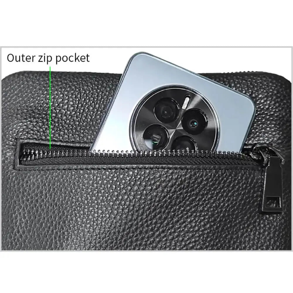 Classic Anti-Theft Clutch Handbag with Fingerprint Smart Lock