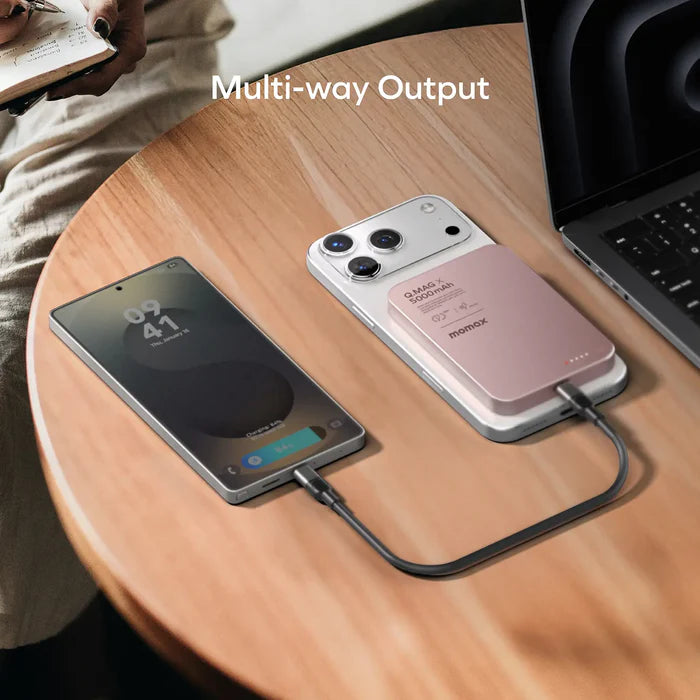 MOMAX Q.Mag X 5000mAh Gen2 15W Ultra Slim MagSafe Wireless Power Bank