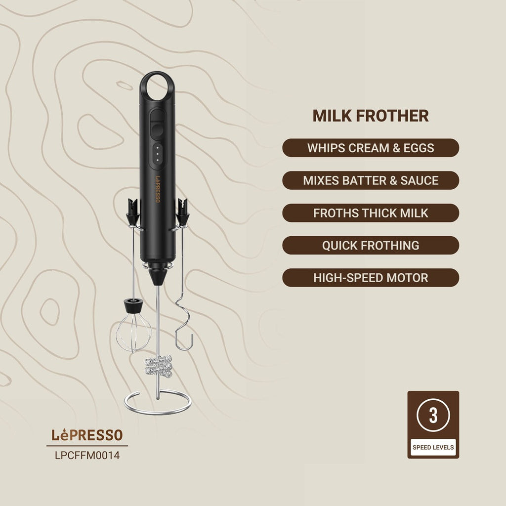 LePresso 3 In 1 Frother - Black