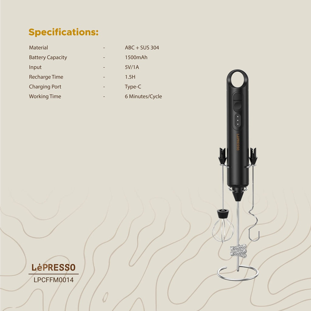 LePresso 3 In 1 Frother - Black