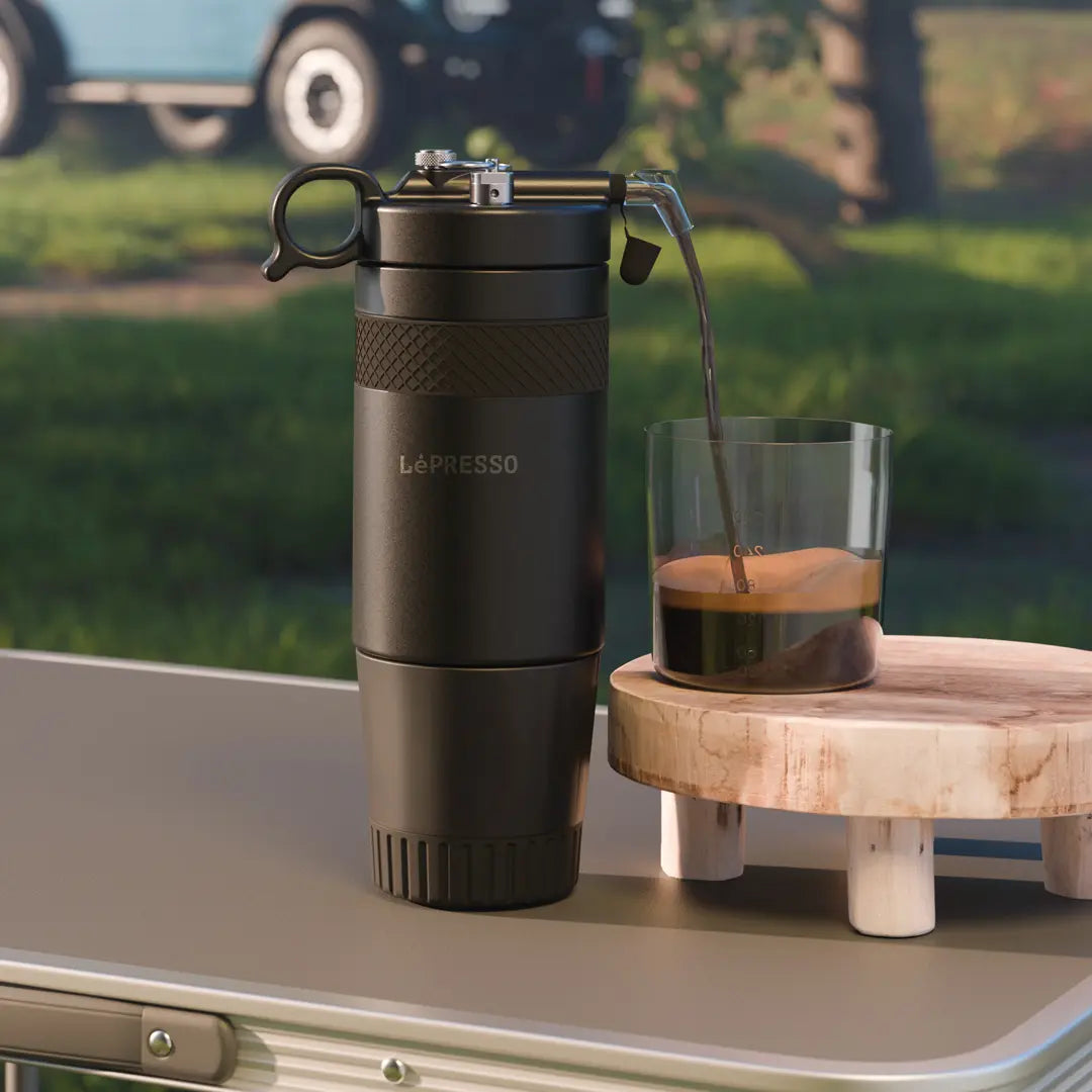 Lepresso Nitro Brew Cold Coffee Maker with Pressure Gauge - Black