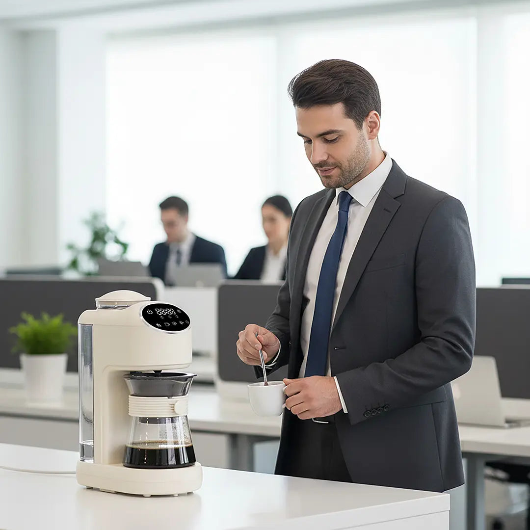 Lepresso Drip Lab Grind & Brew Automatic Coffee Machine - Beige