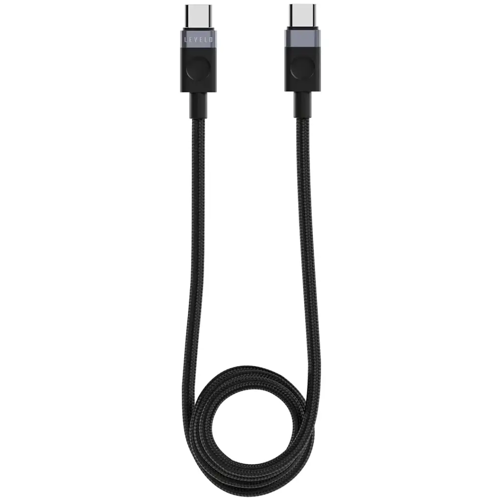 Levelo Vero GaN Single Port Adapter 20W with Type-C to Type-C/Lightning Cable - Black / Blue