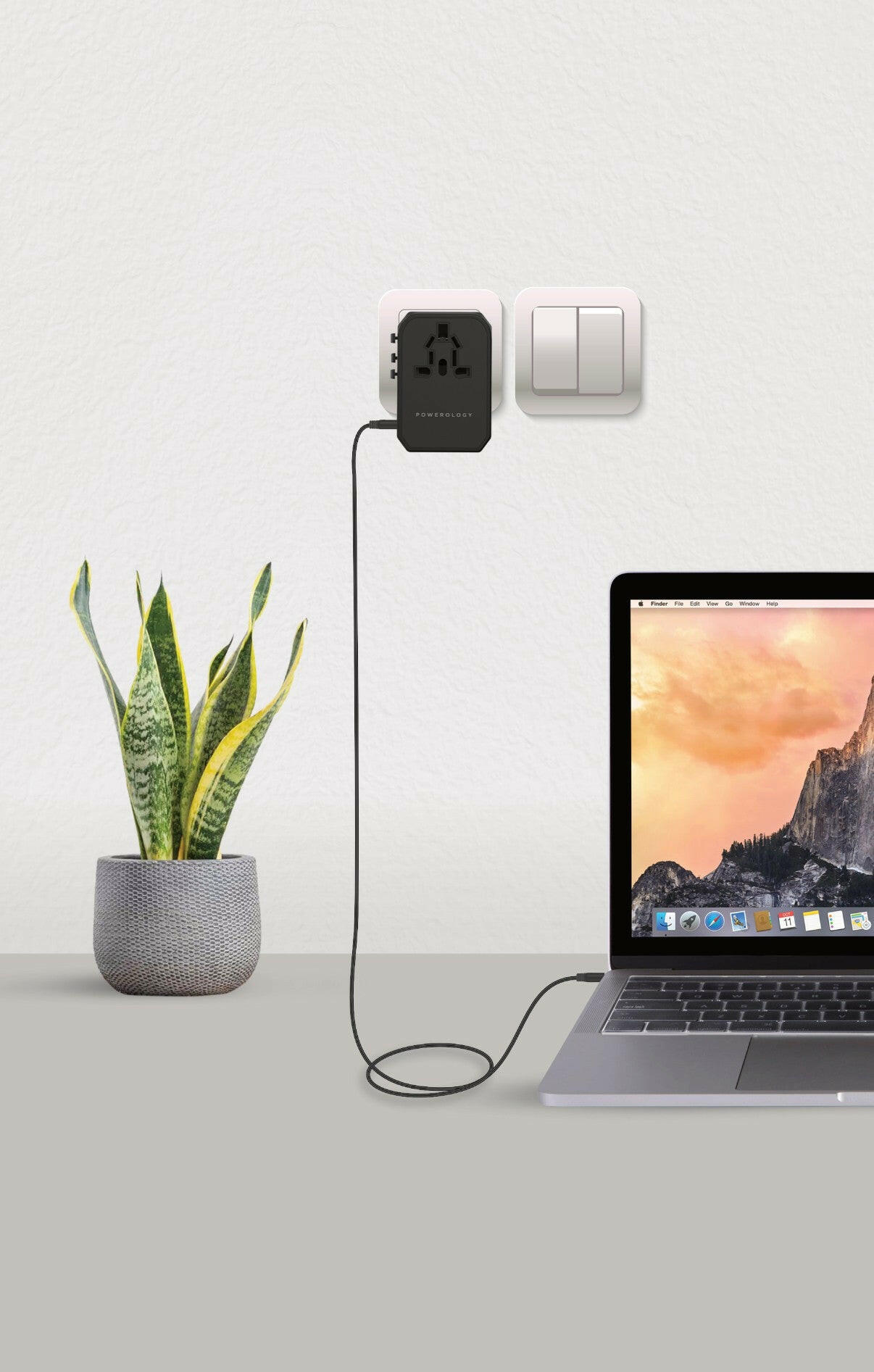 Powerology Universal Charger 45W PD + Triple USB-A 2.4A Ports - Phonology