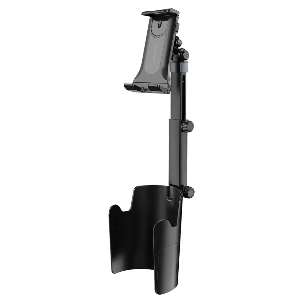 Porodo Blue Cradle Car Cup Phone Holder with Adjustable Arm - Black