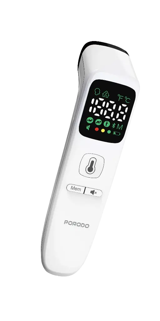 Porodo LiveOn Multi-Mode Thermometer LED Display - White