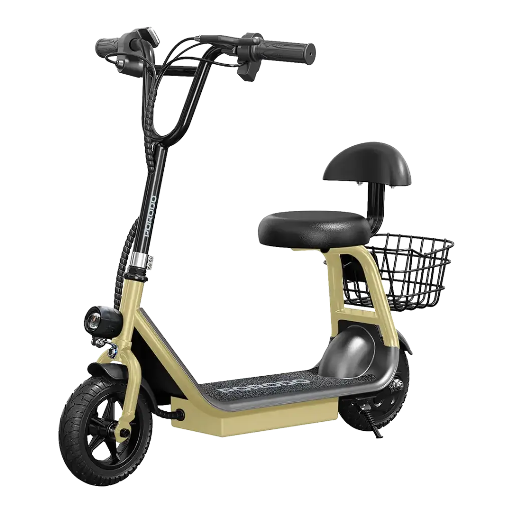 Porodo Snapp Electric Kids Mini Bike with 8" Wheel Size - Beige