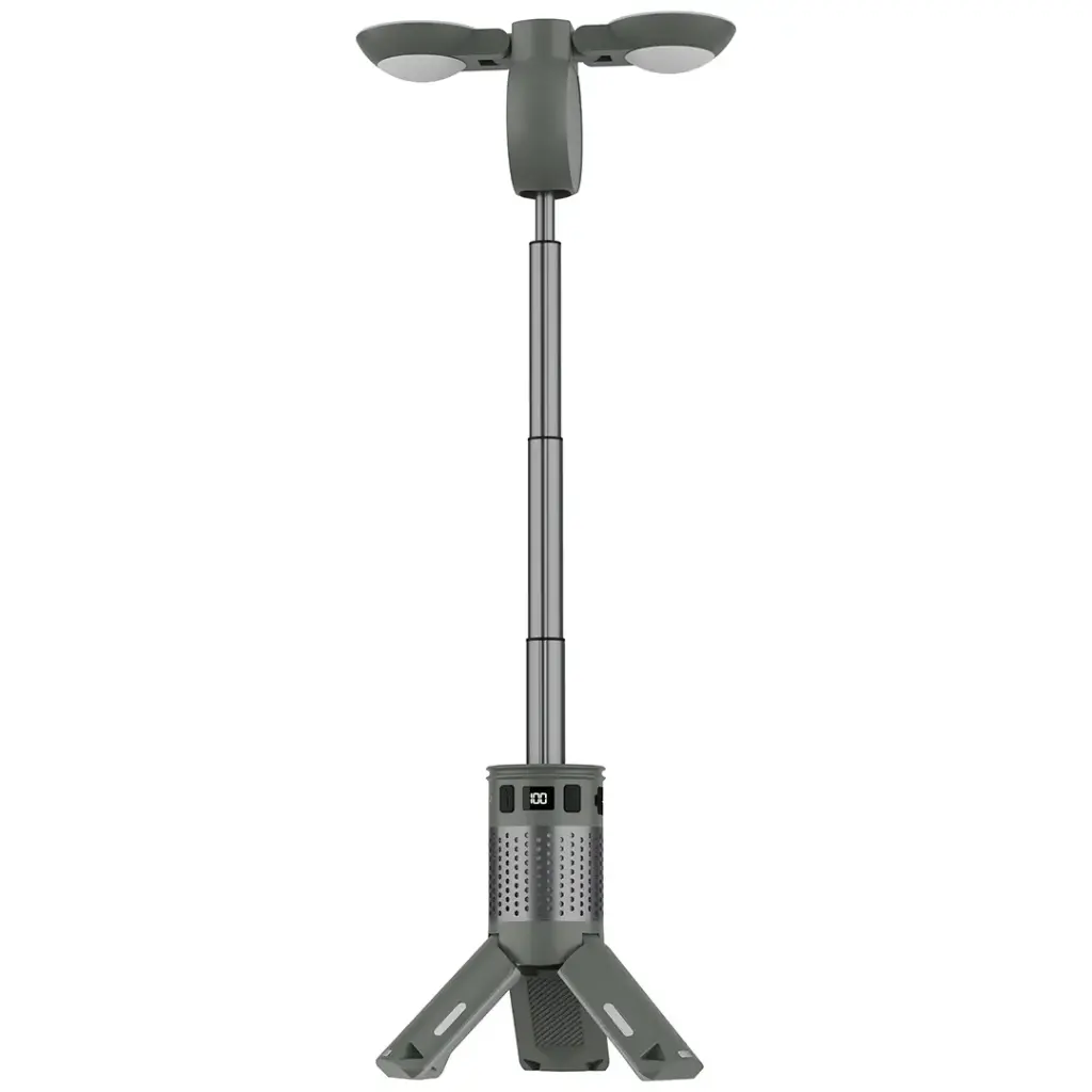 Porodo Lifestyle Foldable Lantern LED Camping Light with Tripod Base & RGB Lighting - Green