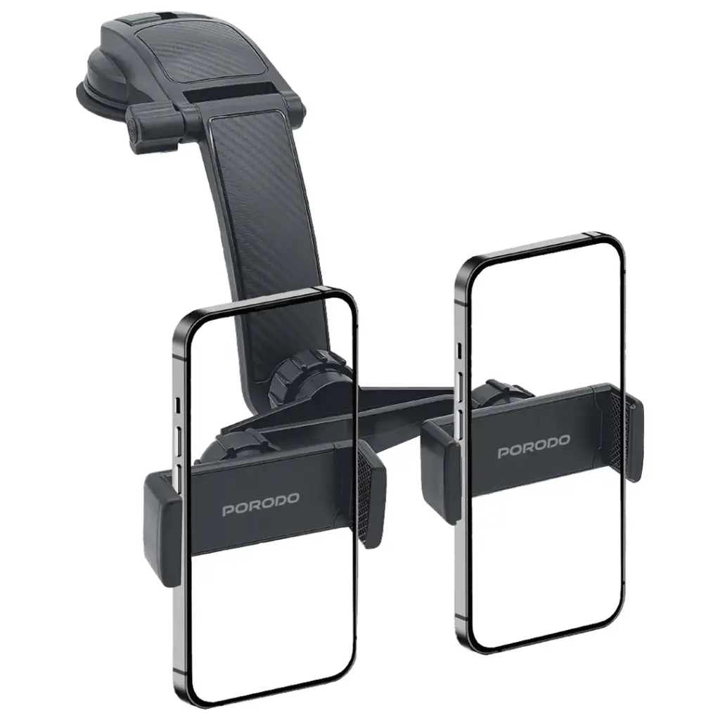 Porodo 360° Rotatable Car Phone Holder - Black
