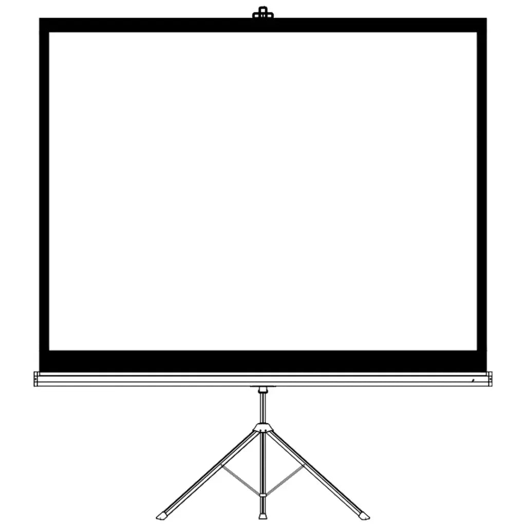 Porodo 100" Portable Projection Screen with Stable Tripod Stand - White