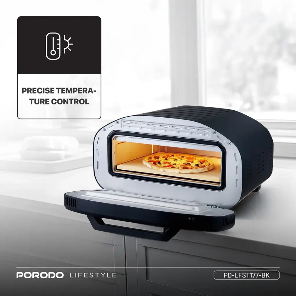 Porodo Lifestyle 12'' Indoor Electric Pizza Maker - Black