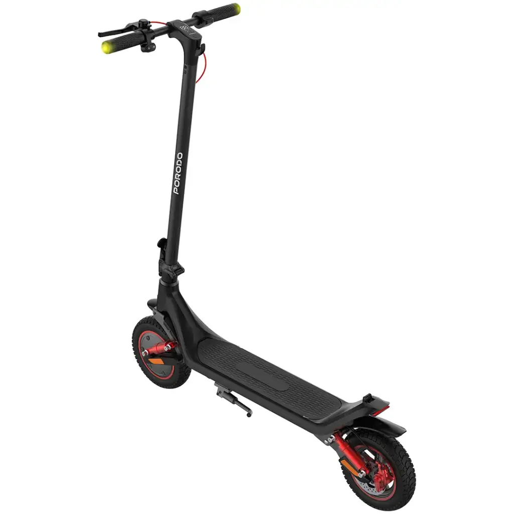 Porodo Lifestyle Drif Foldable Electric Scooter with Impact-Resistant Wheels - Black