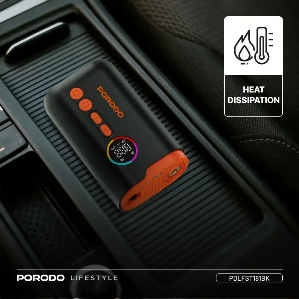 Porodo Lifestyle Electric Air Inflator - Black