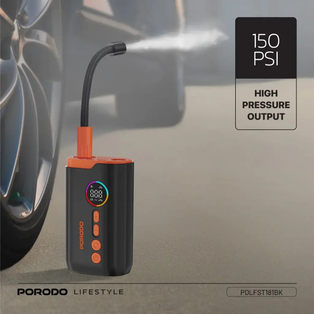 Porodo Lifestyle Electric Air Inflator - Black