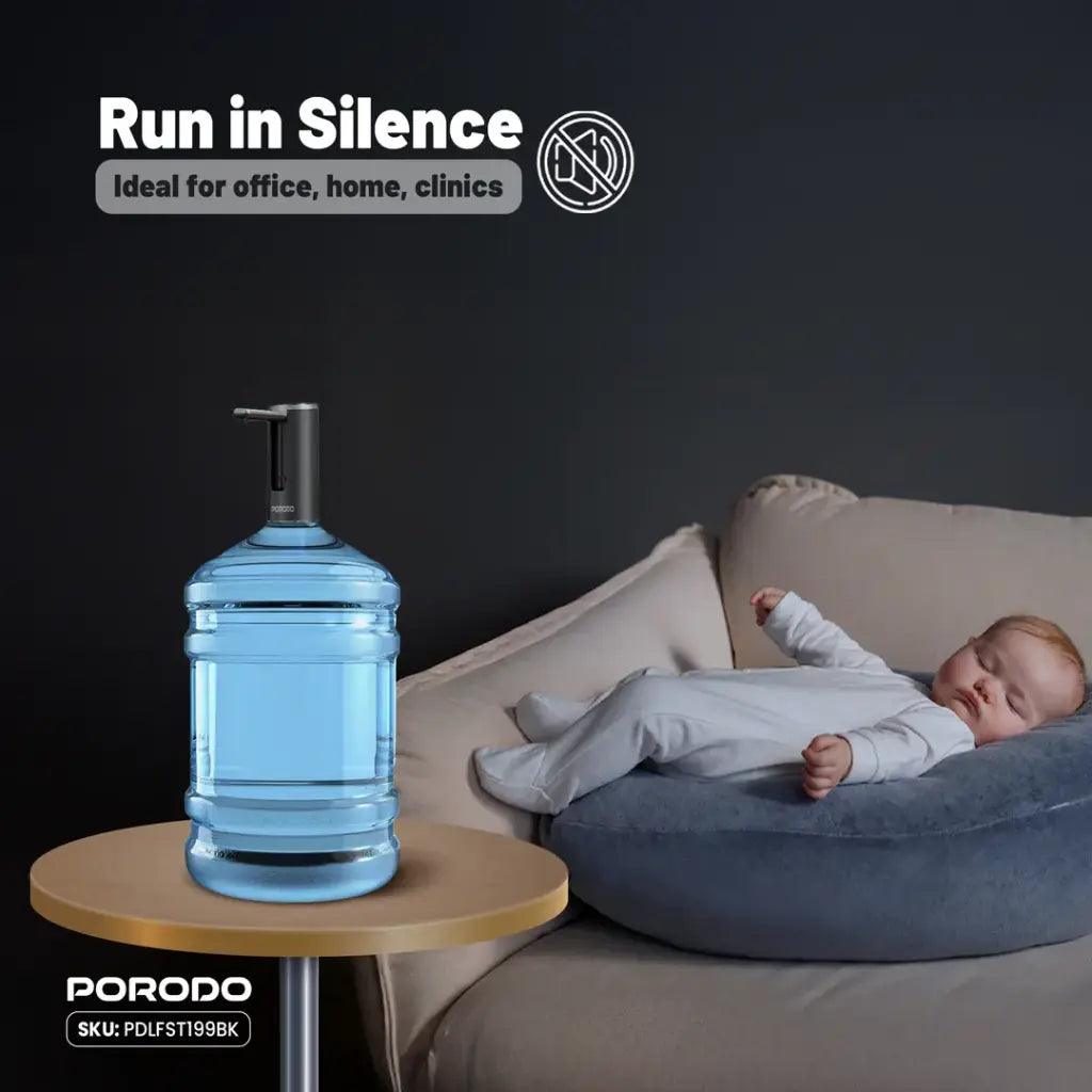 Porodo Lifestyle Foldable Electric Water Pump - Black