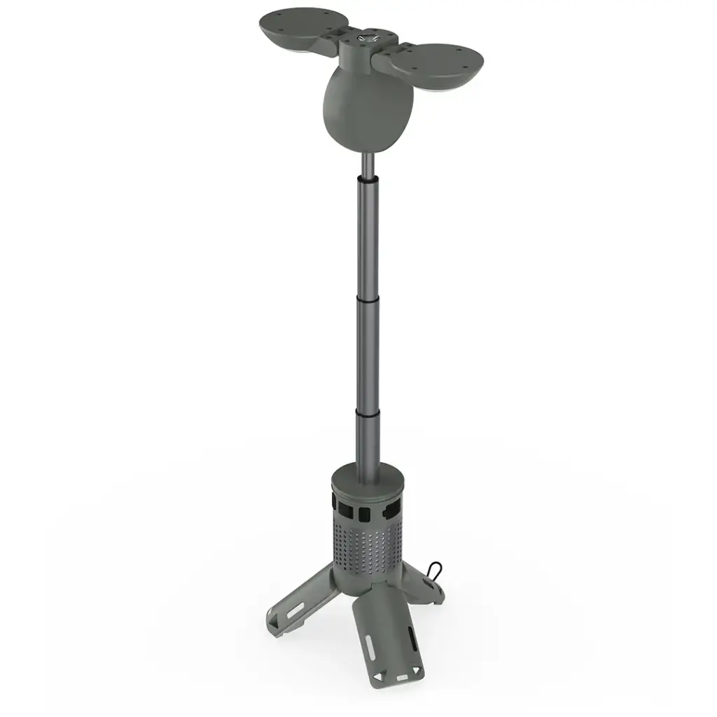 Porodo Lifestyle Foldable Lantern LED Camping Light with Tripod Base & RGB Lighting - Green