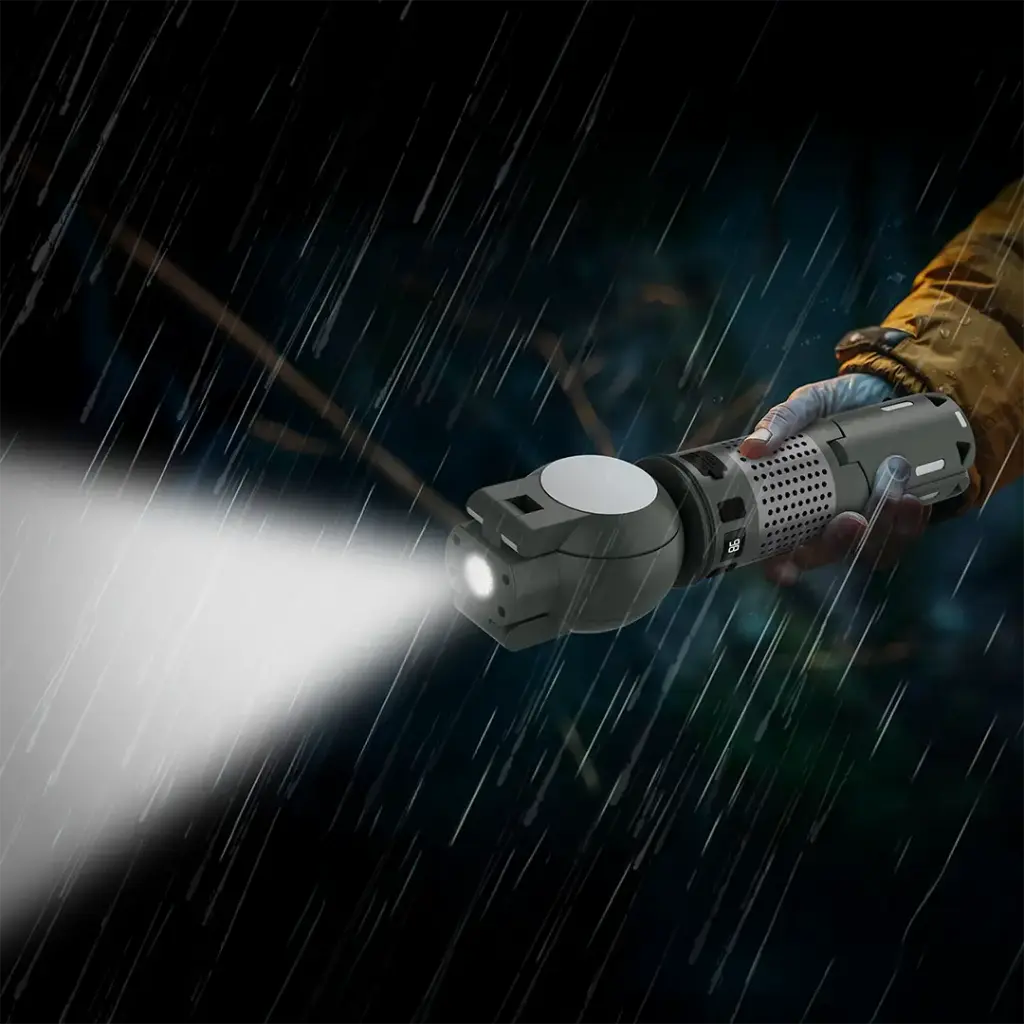 Porodo Lifestyle Foldable Lantern LED Camping Light with Tripod Base & RGB Lighting - Green