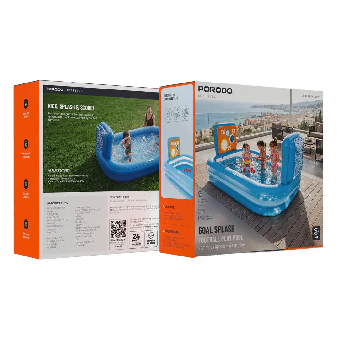 Porodo Lifestyle Goal Splash Football Play Pool - Blue