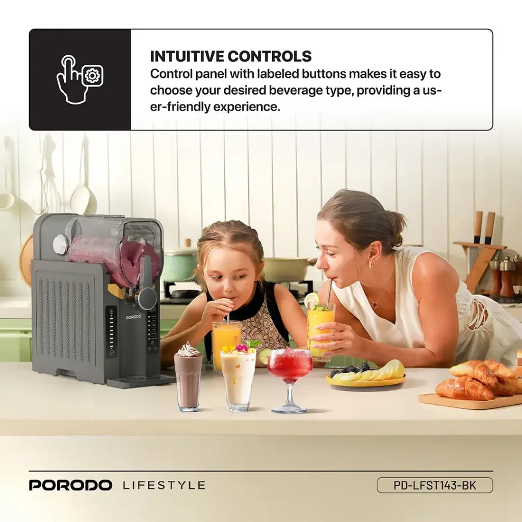 Porodo Lifestyle Multi-Function Slushie Maker - Black