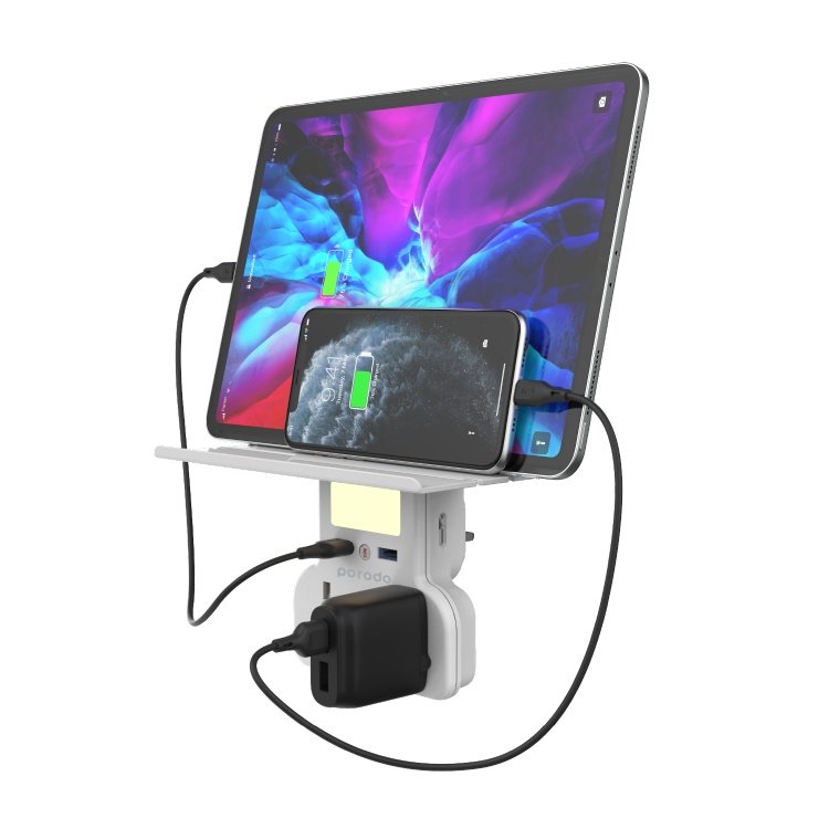 Porodo Multi-Function Power Socket and Night Light 13A 12W, Universal Power Adapter Socket.jpg