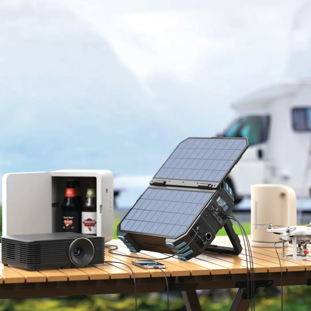 Powerology Helio 1600W Portable Solar Power Generator - Black