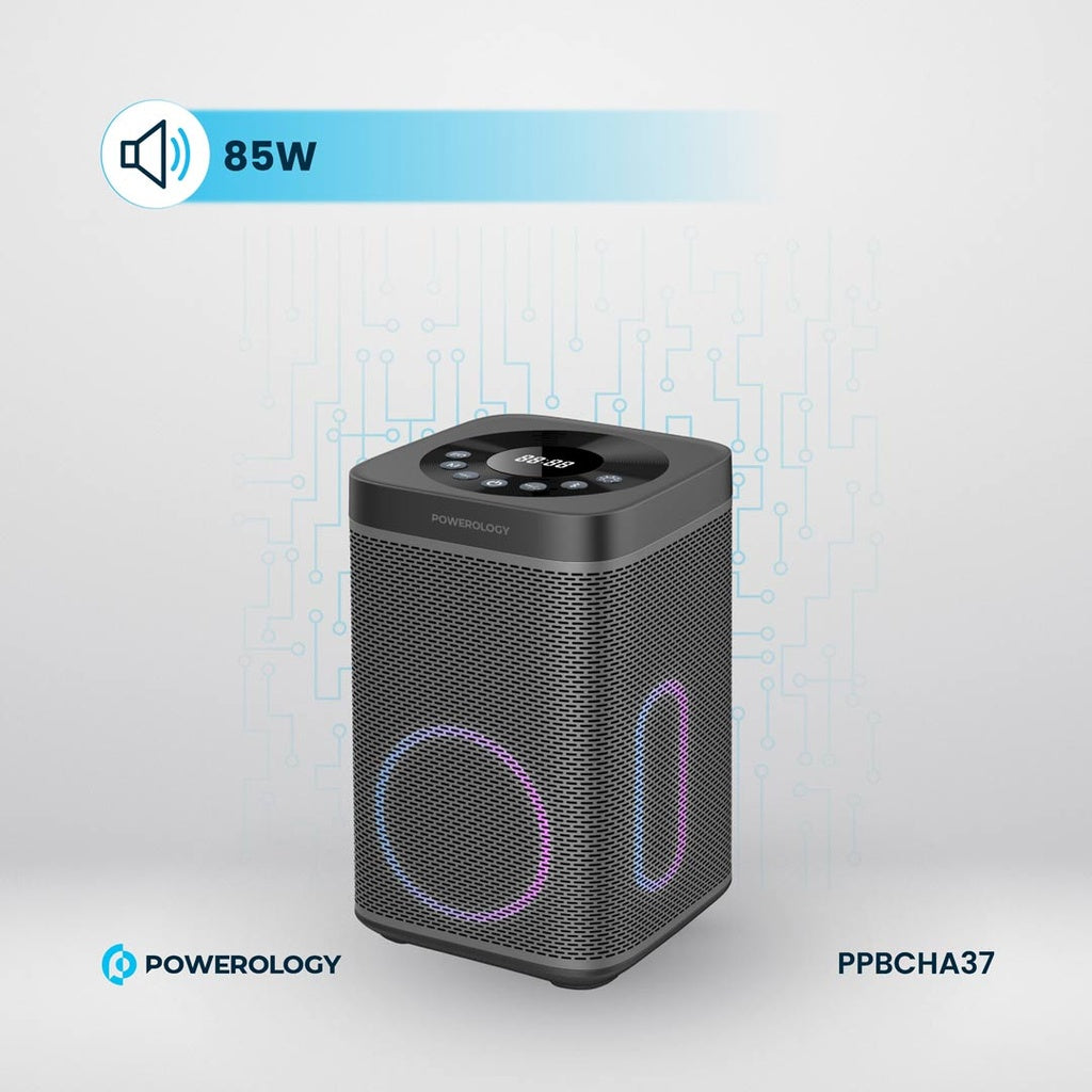 Powerology 300W Portable Generator Integrated Hi-Fi Sound System - Black