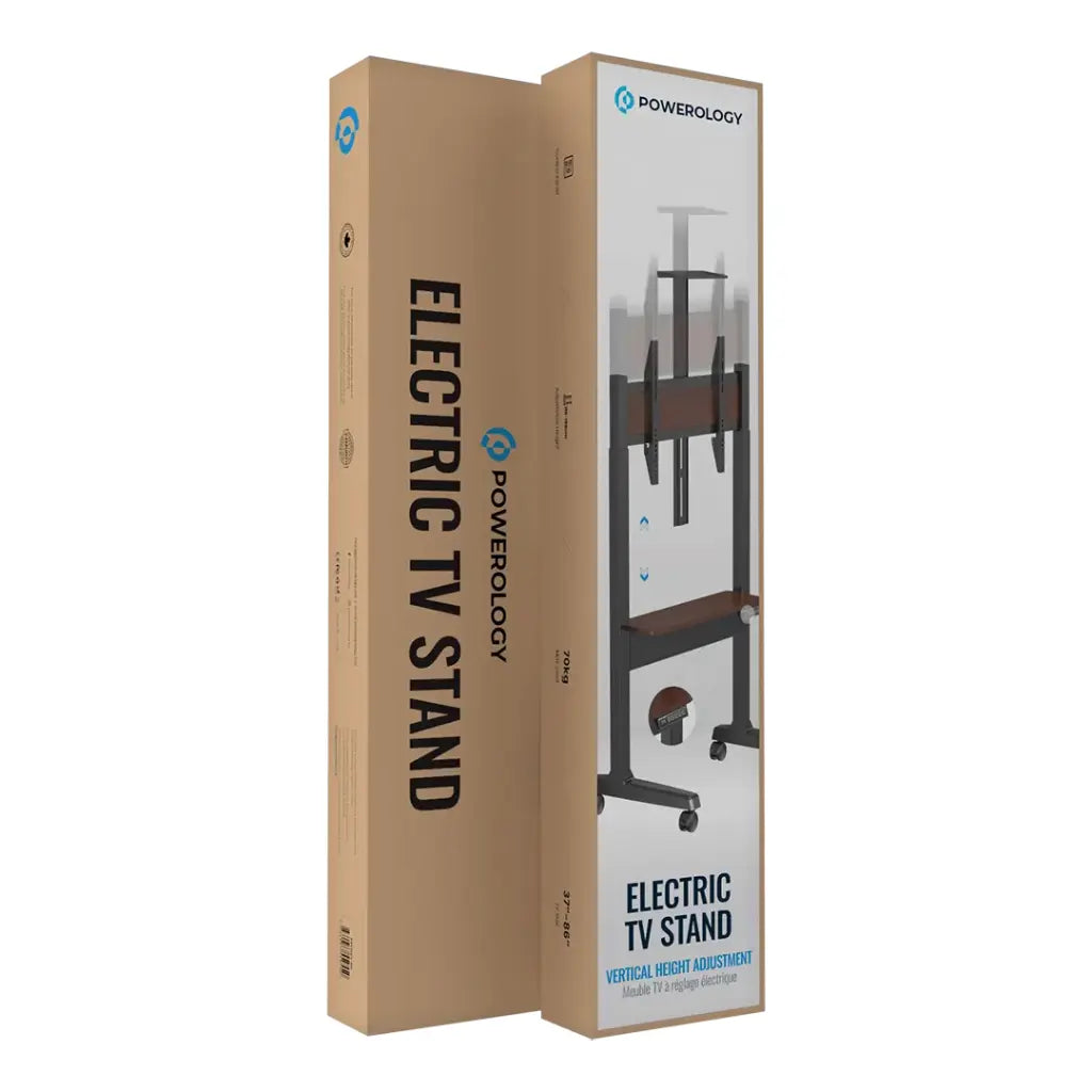 Powerology Electric TV Stand with Vertical Height Adjustment