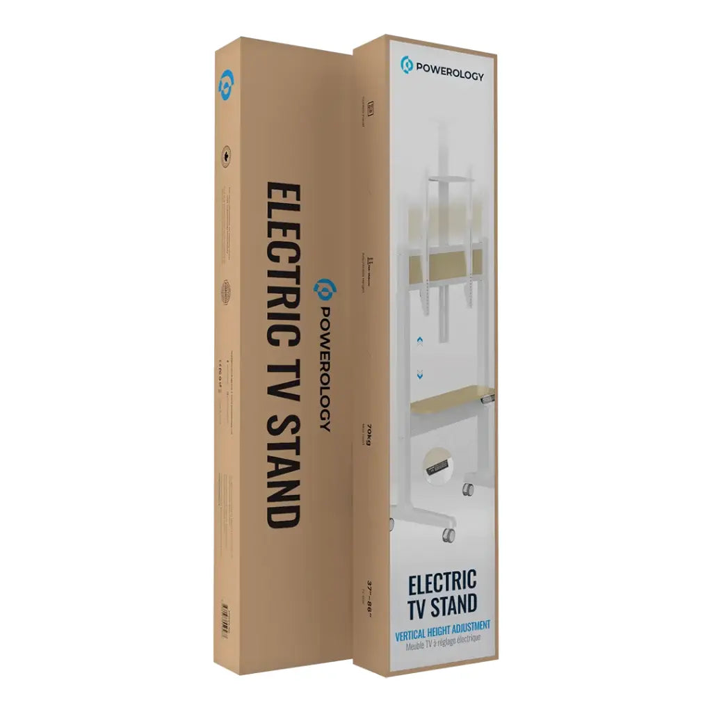 Powerology Electric TV Stand with Vertical Height Adjustment